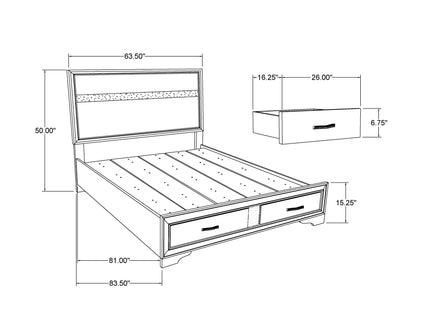 Ryder - 5 Piece Bedroom Set With Drawer Footboard