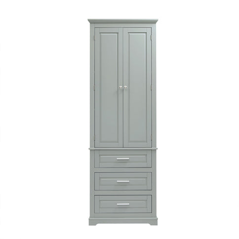 Tall Storage Cabinet With 3 Drawers For Bathroom
