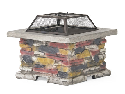 Outdoor Wood Bruning Magnesium Oxide Fire Pit With Lid