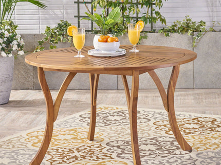 Hermosa - Outdoor Acacia Wood Table Circular Design