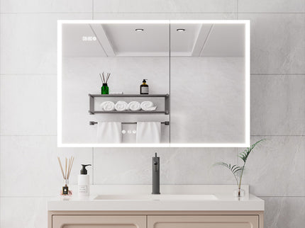 Bathroom Medicine Cabinet With Lights, LED Medicine Cabinet With Mirror, Lighted Medicine Cabinet With Defogger