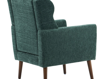 Modern Accent Chair, Arm Chairs For Living Room, Upholstered Mordern Armchair, Comfy Soft Padded Lounge Chair In Small Space, Bedroom, With Pillow, Solid Wood Leg