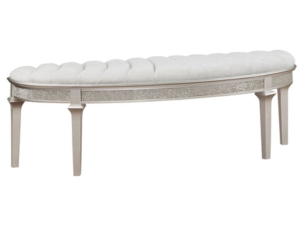 Colwood - Upholstered Curved With Channel Tufting And Slender Tapered Legs - Silver Gray