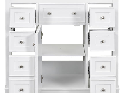 Modern Bathroom Vanity Base Only With 1 Cabinet And 6 Drawers