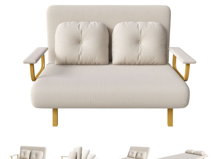 5 In 1 Convertible Sofa Bed For 2 With Adjustable Backrest