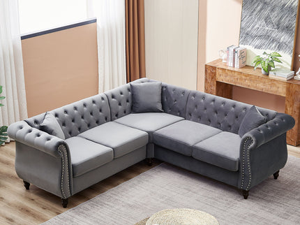 Streamline Modern L-Shaped Corner Sofa