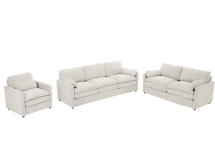 Cozy Upholstered Sofa Set For Living Room