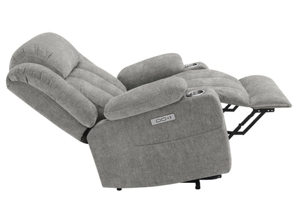 Beca - Upholstered Power Lift Recliner With Cupholders And USB Charging