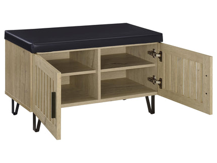 Clackamas - 2 Door Storage Bench With Padded Seat
