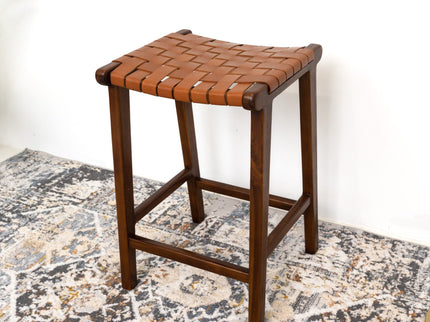 James - Mid-Century Modern Genuine Counter Stool
