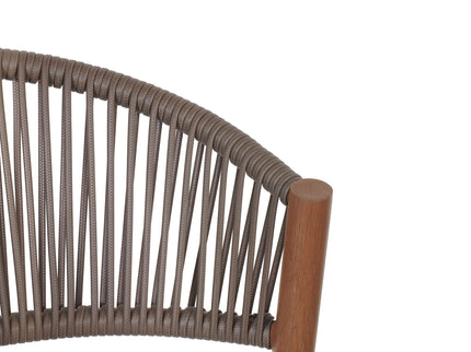 Outdoor Bar Height Metal Frame Counter Stools With Scallop Shaped Backrest & Water Resistant Cushions