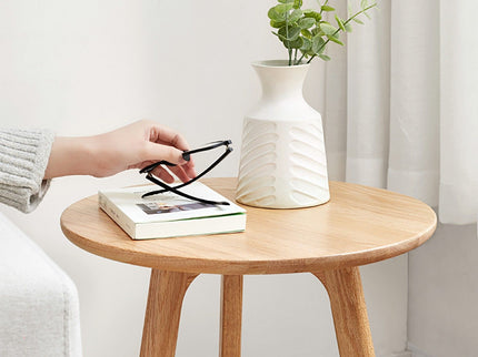 Round Small End Table, Side Table For Bedroom & Balcony