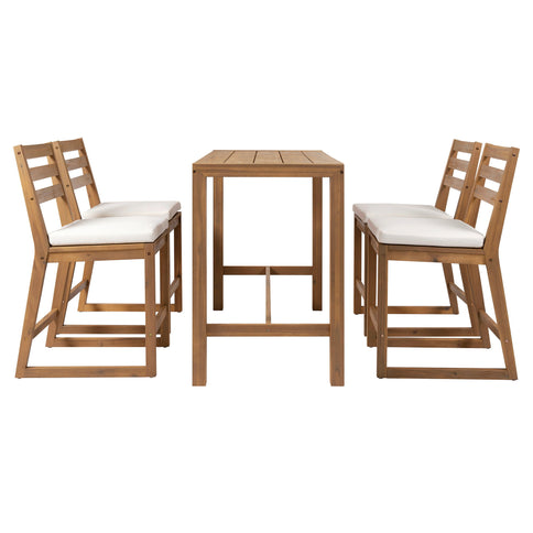 Patio Bar Set With Ergonomic Chairs