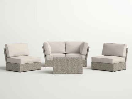 Stylish Modular Wicker Patio Seating Group