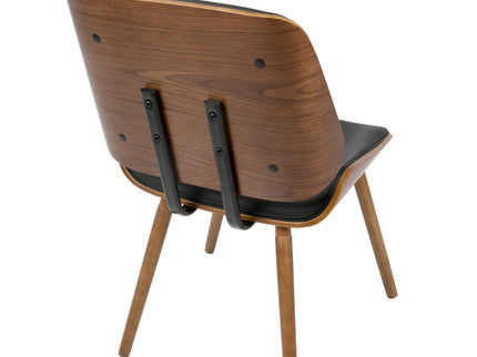 Lombardi - Mid-Century Modern Dining / Chair (Set of 2) - Walnut / Black