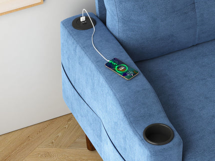 3 Seater Convertible Combination L Shaped Sofa With Footstools With Storage