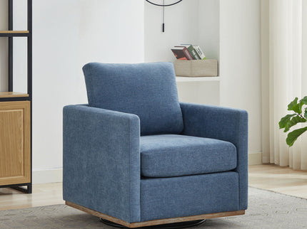 Square Upholstered Swivel Accent Chair