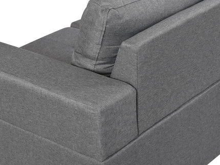 Modern Sectional Sofa Set With L Shape Chaise Lounge, Cup Holder, 4 Seat - Gray