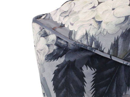 Hazel - Large Square Pouf With Flower Print