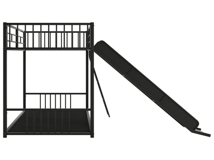 Metal Bunk Bed With Slide, Durable Steel Frame
