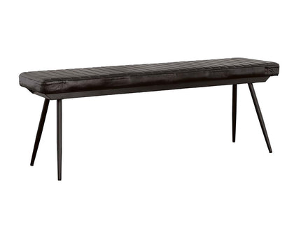 Tufted Cushion Side Bench With Tapered Legs
