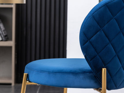 Amoa - Contemporary Velvet Upholstery Dining Chair - Blue