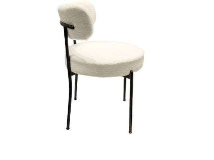 Mid-Century Modern Dining Chair With Curved Backrest