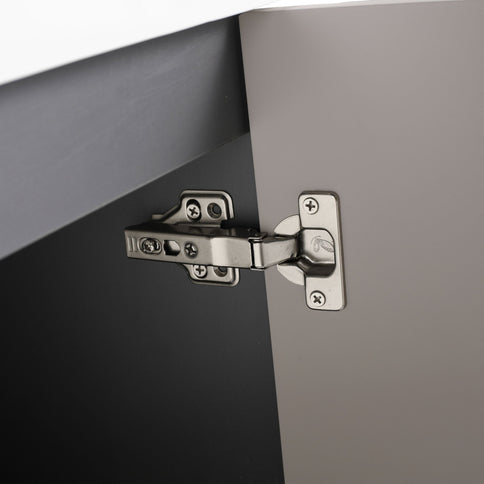 Contemporary Freestanding Bathroom Vanity With Resin Sink & Soft-Close Cabinet Doors