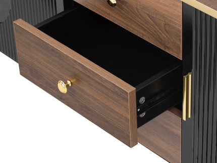Modern Minimalist TV Stand For TVs Up To 80" With 3 Drawers And 1 Shelf
