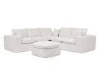 Beige / 2 Pc. Symmetrical Sectional Sofa, Ottoman