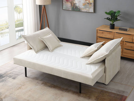 Elisea - Sleeper Sectional Sofa With 2 Toss Pillows - Beige