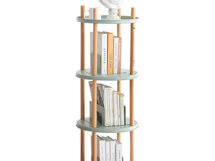 Storage Shelf, 360° Rotating Bookshelf, Bookcase With Large-Capacity Storage Space, Multifunctional Storage Rack, Compact Design For Living Room