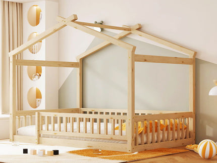 Bed House Bed Frame With Fence