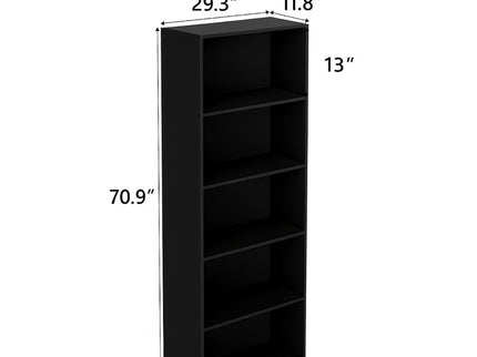 5 Tier Bookshelf Storage Cabinet With Anti-Tip Kit