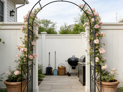 Metal Garden Arch Garden Arbor Trellis Climbing Plants Support Rose Arch Outdoor Arch