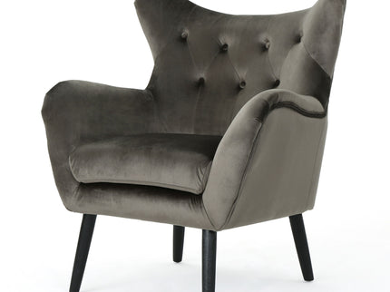 Alyssa - Mid Century Upholstered Arm Chair With Wingback Design