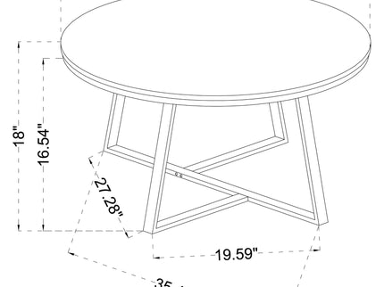 Donovan - Coffee Table With Round Top - White