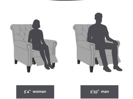 Aidan - Push Back Recliner Chair With Tufted Back And Nailhead Trim - Cream