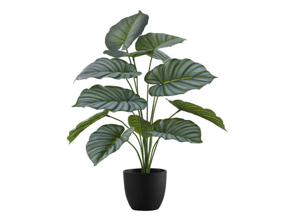 24" Tall, Artificial Plant, Calathea, Indoor, Faux, Fake, Table, Greenery, Potted, Real Touch, Decorative - Green / Black