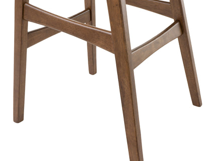 Contemporary Bar Stool With Stylish Seat And Small Backrest