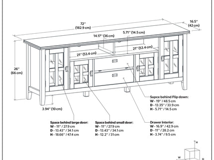 Artisan - TV Media Stand - Tobacco Brown