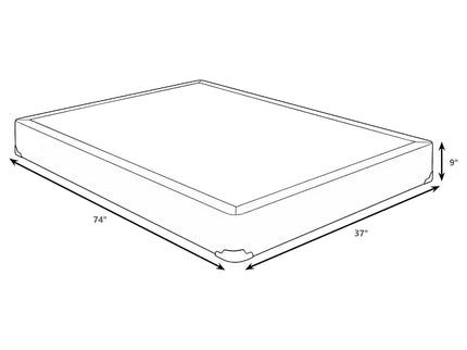 Maynard - Twin Standard Box Spring Foundation With Reinforced Support And Breathable Design - Gray