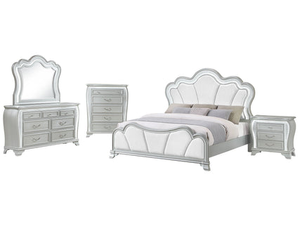 Aurelia - Nightstand With LED - Silver