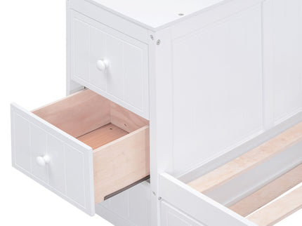 Daybed With Storage Arms, Trundle And Charging Station
