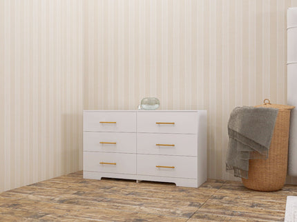 Large 6 Drawers Chest Of Drawer Dressers Table With Handle