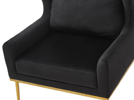 Elegant Curved Armrest Accent Armchair