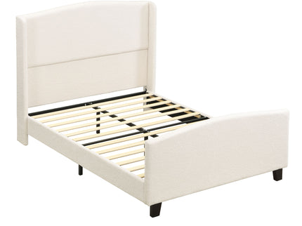 Platform Bed Frame With Tall Headboard And High Footboard