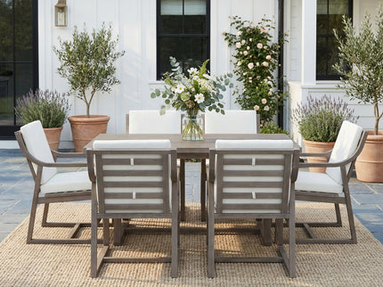 7 Piece Modern Outdoor Dining Set, Patio Furniture