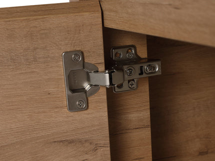 Wall Mounted Bathroom Vanity With Sink And Storage Shelves, Soft Close Doors