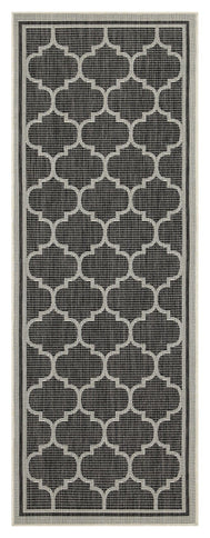Sunshine - 5'3" X 7'3" Indoor & Outdoor Area Rug Polypropylene - Anthracite